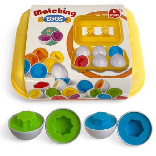 Matching Eggs – Színes formaillesztő tojások dobozban