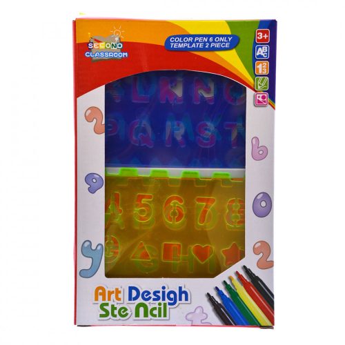 Art Design betűs, számos sablon rajzoló készlet