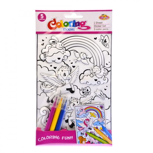 Coloring pónis fóliakép színező 3 filccel