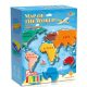 Map of the World gyurmakészlet – 7 kontinens formázóval és 5 db színes gyurmával