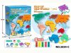 Map of the World gyurmakészlet – 7 kontinens formázóval és 5 db színes gyurmával