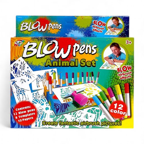 Kifestő készlet spray funkcióval és sablonokkal