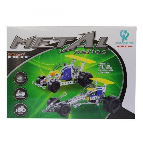 Metal series Fémépítő készlet, versenyautó
