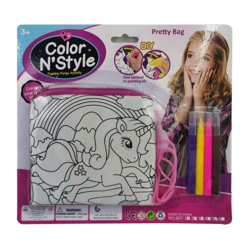 Színezős retikül, mosható + 4 filctoll készlet – lapon