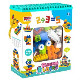   Építőkocka készlet – 250 darabos színes építőjáték dobozban