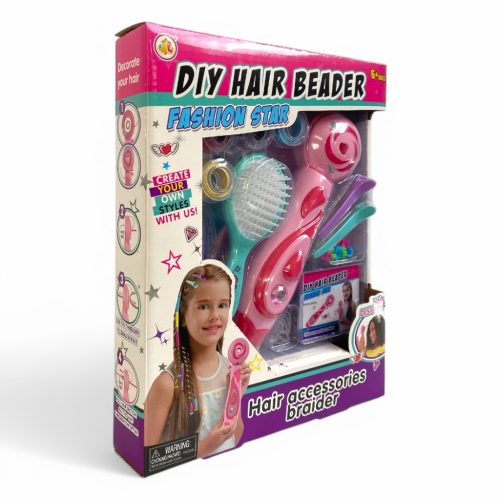 DIY Hair Beader – Hajfonó és hajdíszítő szett lányoknak