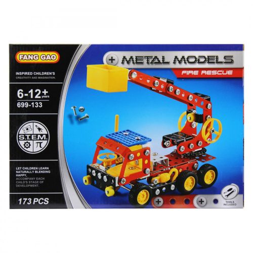 Metal Models fém építőkészlet kosaras tűzoltó autó