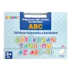 ABC oktató készlet, magyar abc betűkkel felíró táblával és filccel 26*20 cm-es dobozban