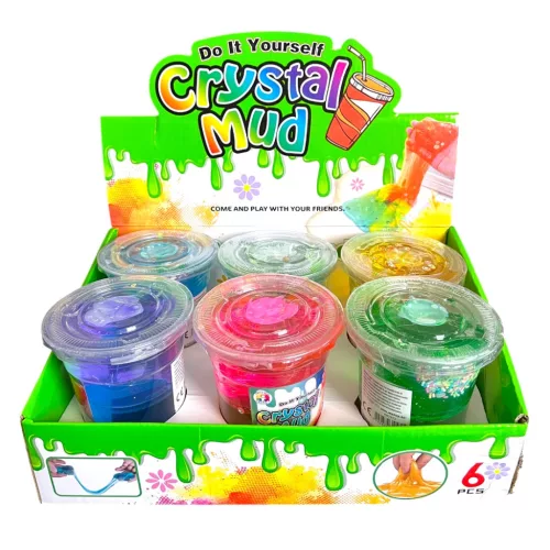 Slime nyúlós gyurma, nagy pohárban