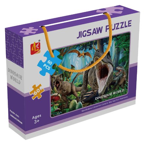 Dinosaur World – 60 darabos puzzle táskás dobozban