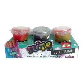 Slime nyúlós gyurma – 3 tégelyes készlet
