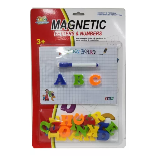 Mágneses tábla készlet – ABC betűk, filctollal
