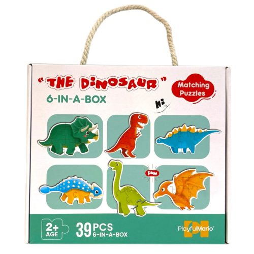 Puzzle kicsiknek – Dínós, 6 féle képpel