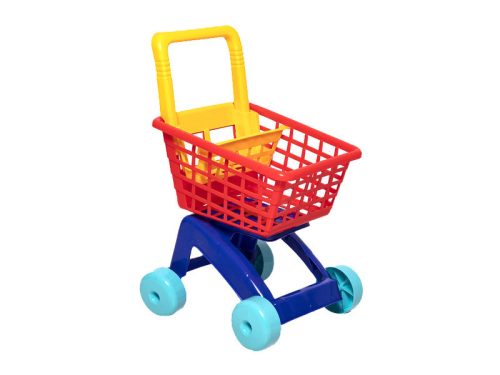 Műanyag bevásárlókocsi többféle színben 