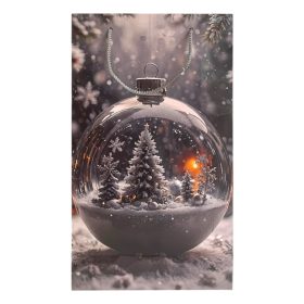 Papírtasak, gömb dísz karácsonyfával, 22x37 cm