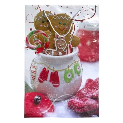 Papírtasak, mézeskalács, 16x23 cm