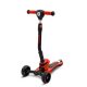 Háromkerekű világító roller, piros, 50 kg-ig