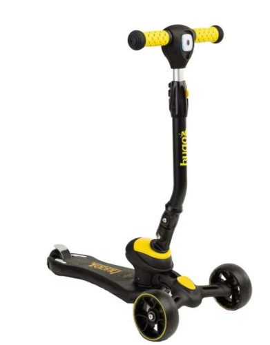 Háromkerekű világító roller, sárga, 50 kg-ig
