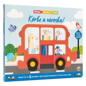   Körbe a városba! - Könyv, kirakó, játék, Kemény lapozós