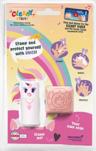 Cleany Stamp - Bélyegző szappannal, Unikornis