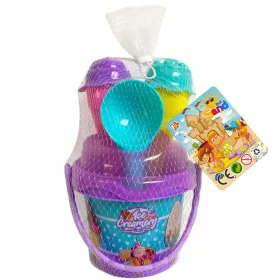   Homokozó szett – fagylaltos vödörrel és tölcsérekkel (17x26 cm)