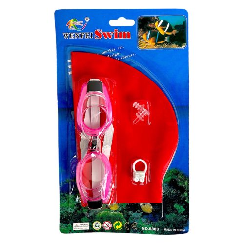 Úszószemüveg és sapka készlet - Több színben