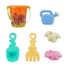 Homokozó szett – vödörrel, locsolóval és dínós formákkal (12x22 cm)