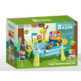   Interaktív vízimóka asztal – mosogatóval és vízáramlással