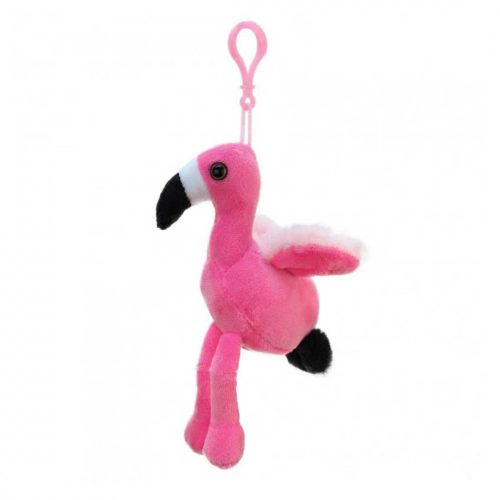 plüss flamingós kulcstartó