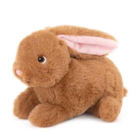   Barna plüss nyuszi – ülő, puha nyúl figura, (környezetbarát)