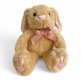   Kockásfülű Plüss Nyúl – A legédesebb ölelnivaló társ! 20 cm