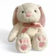 Fehér plüss nyúl, szalaggal – A legpuhább ölelnivaló barát! 27 cm