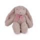 Bézs plüss nyúl – ülő, díszszalaggal, 28 cm