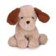 Bézs plüss kutya – ülő, puha ölelhető kutyus, 26 cm