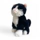 Plüss Cica – Fekete-Fehér, Környezetbarát, 16 cm