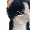 Plüss Cica – Fekete-Fehér, Környezetbarát, 16 cm