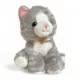 Plüss cica – Szürke csíkos 20 cm