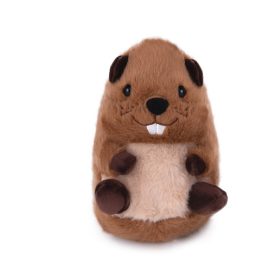 Plüss hód – ülő, puha ölelhető figura, 18 cm