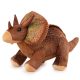 Barna plüss dínó – puha Triceratops figura, 32 cm