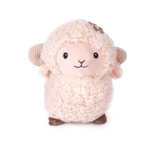Plüss világos bárány – ölelhető bárány figura hanggal, 22 cm
