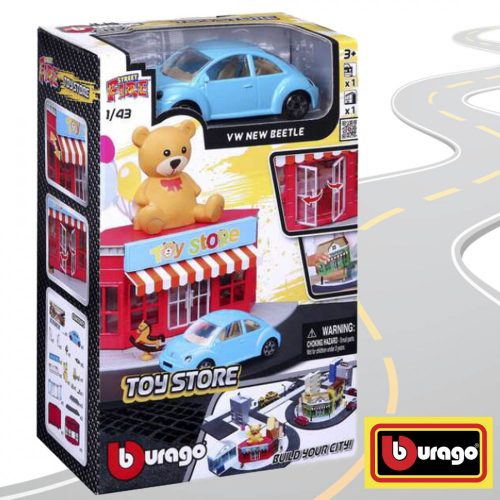 BBURAGO STREET FIRE CITY Játékbolt (1:43)