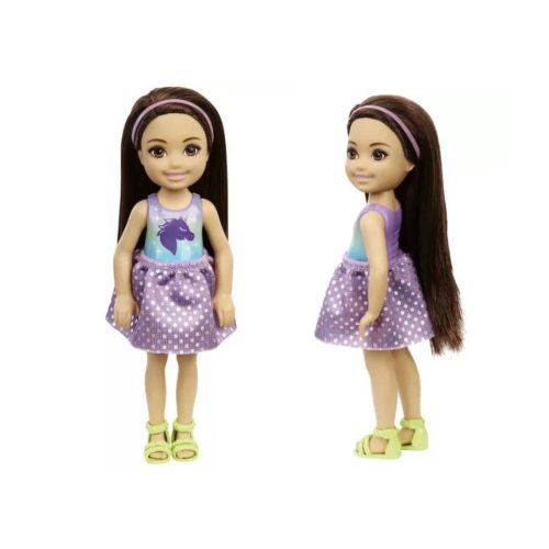 Barbie Chelsea baba unikornis felsőben 