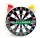 Darts játék 37 cm átmérőjű táblával és 6 db fém nyíllal