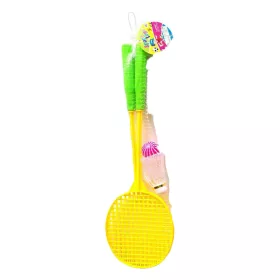   Ütő klt., műa rácsos, tollaslabda, + labda, 3 szín, 44 cm, hálós