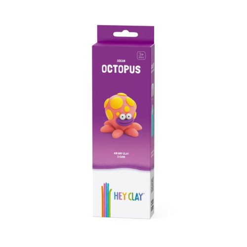 Hey Clay, Gyurma készlet, Polip, 3 tégely