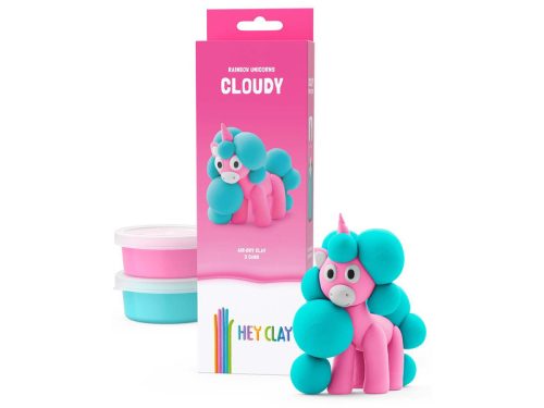 Hey Clay, Gyurma készlet, unikornis, Pink, Cloudy, 3 tégely