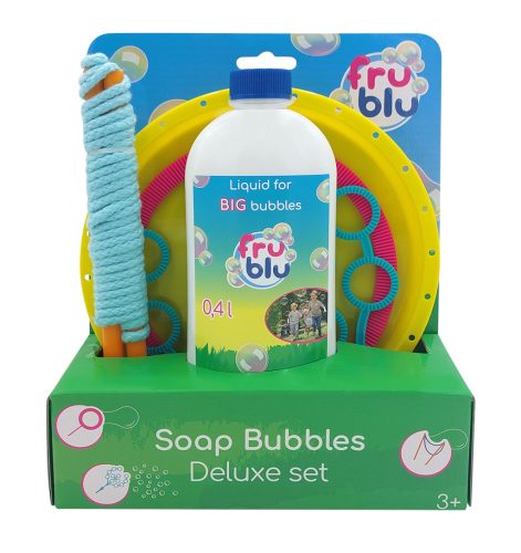 Fru Blu – Deluxe óriás buborékfújó készlet (0,4 l buborékoldattal)