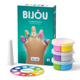   Hey Clay Gyurma készlet, Bijou, gyűrűkészítő, virág gyűrűk, 3 tégely