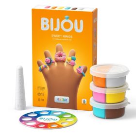  Hey Clay Gyurma készlet, Bijou, gyűrűkészítő, édesség gyűrűk, 3 tégely