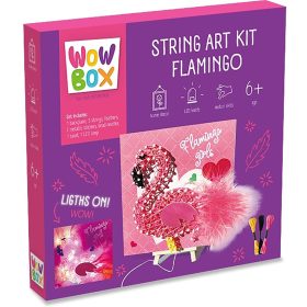   Wow Box: Led fény fonalkép készítő kreatív szett, flamingó